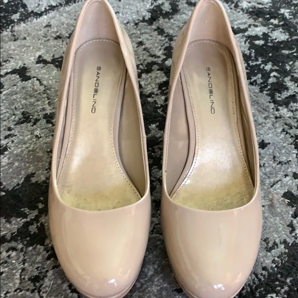 Patent leather pumps